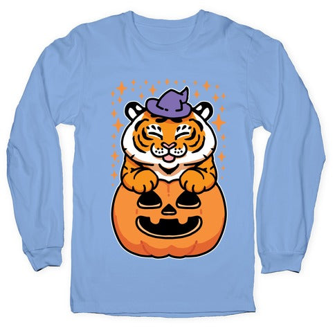 Cute Halloween Tiger Longsleeve Tee